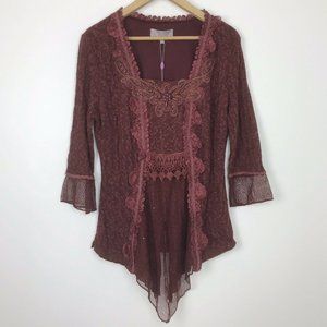 NWT Pretty Angel Linen Romantic Boho Top